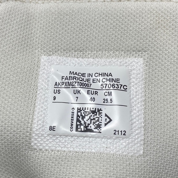 Converse Ctas Lugged Shoes Leather White Camo Brown Women's Custom 570637C-WTCM - Picture 6 of 7